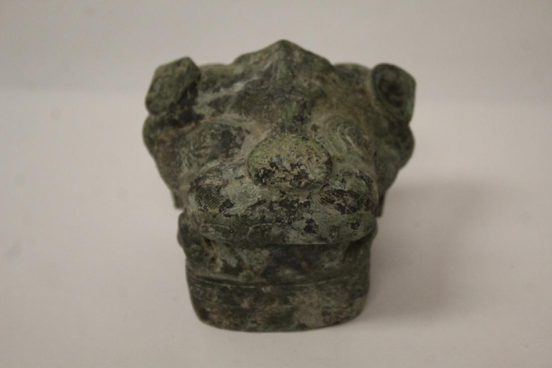 Chinese bronze ornament, possible a finial (1 of 10)