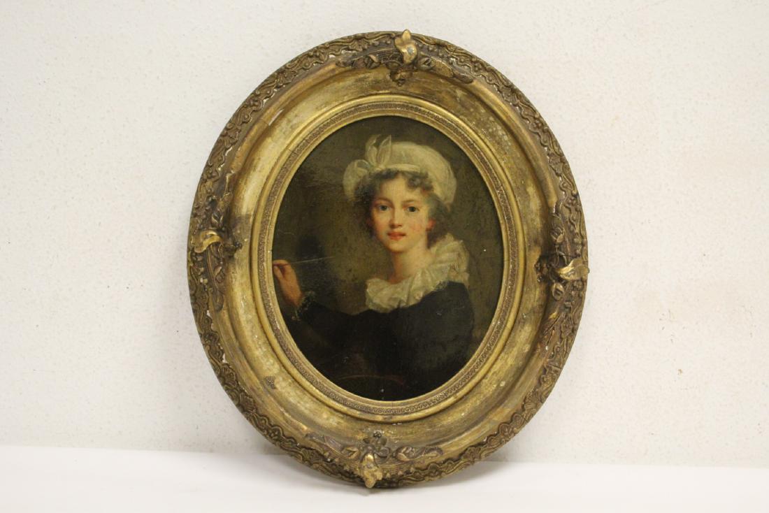 A beautiful oil on panel depicting portrait of girl (1 of 10)