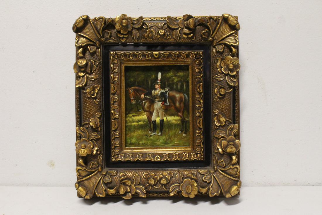 Oil on panel with fancy gilt frame (1 of 11)