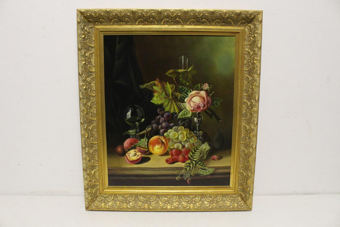 Oil on canvas signed John Fletcher with gilt frame (1 of 11)