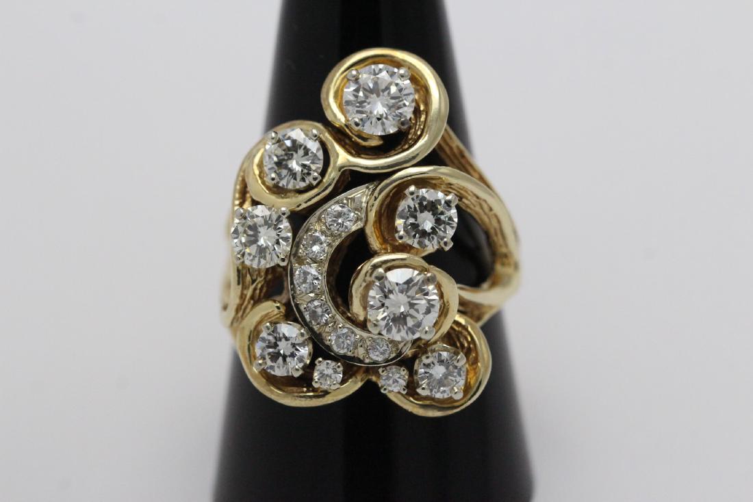 14k y/g freestyle diamond ring (1 of 13)