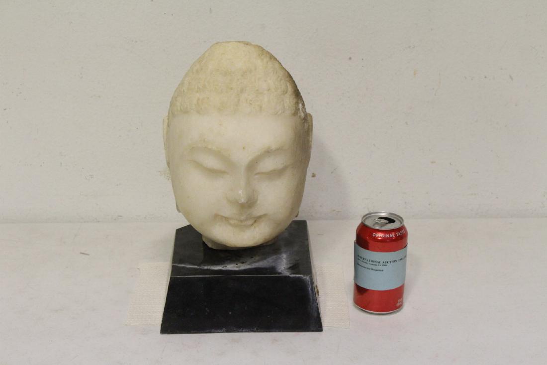 Chinese marble carved Buddha head (1 of 10)