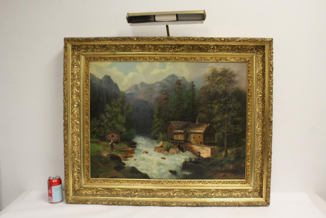 Oil on canvas with fancy gilt frame (1 of 10)