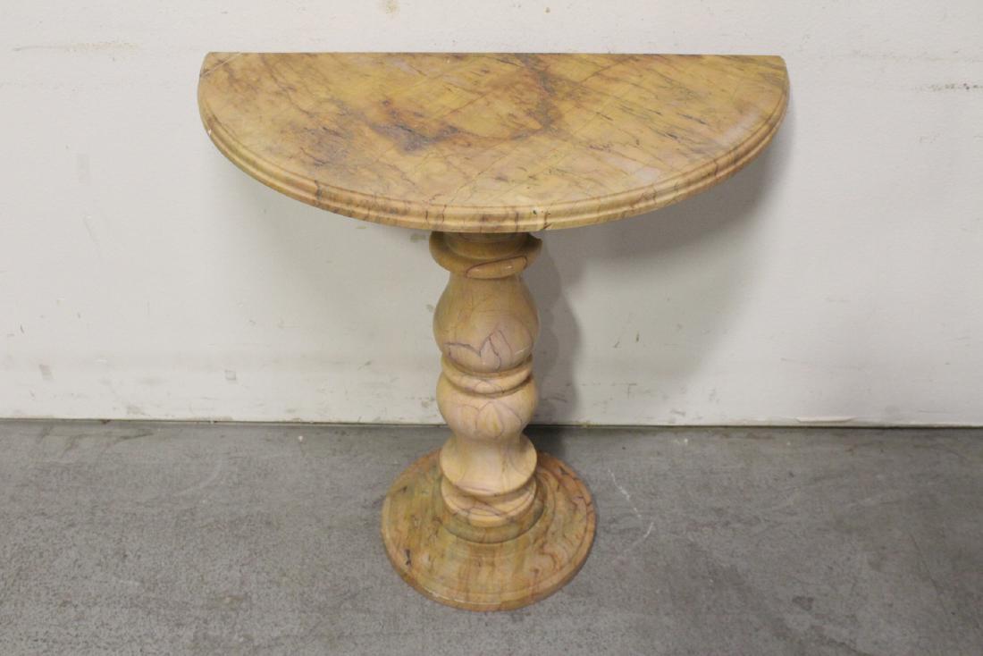 Unusual French marble half round table (1 of 12)