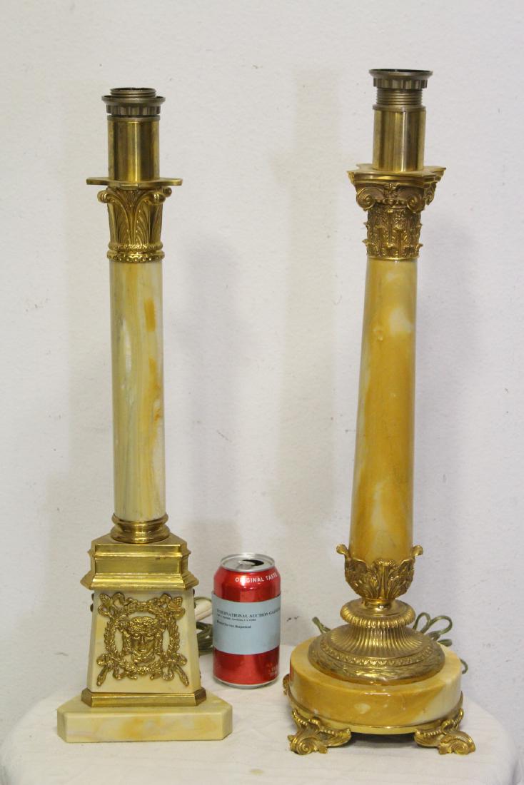 2 French onyx table lamps with bronze ormolu (1 of 9)