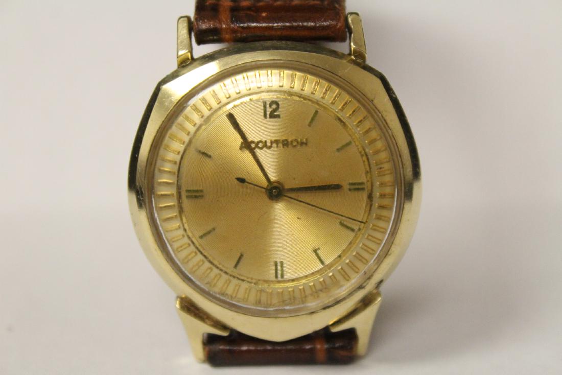 A 14K Y/G Bulova Accutron wrist watch: A 14K Y/G Bulova Accutron wrist watch