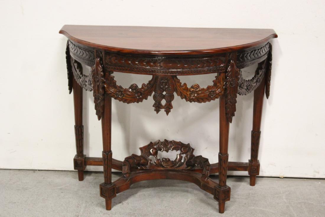 A finely carved Chinese rosewood console table (1 of 9)