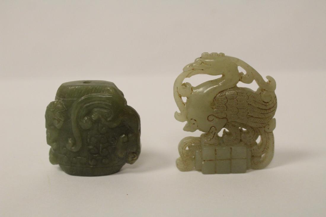 2 celadon jade carved ornaments (1 of 10)