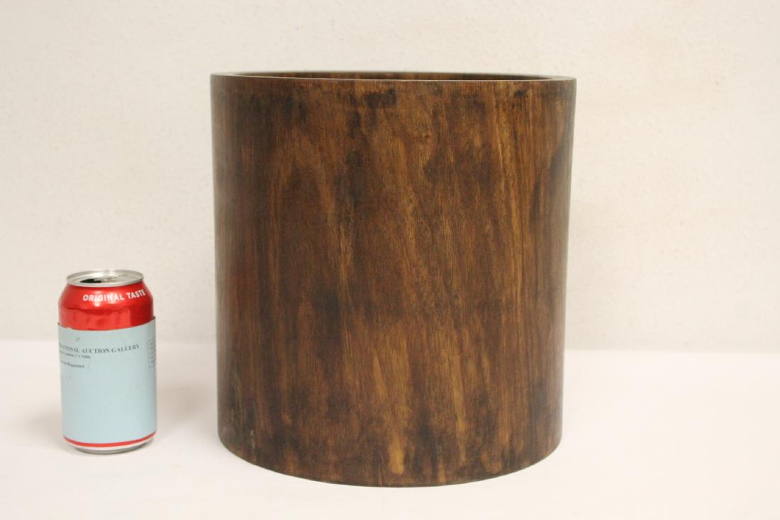 Large Chinese wood carved brush holder (1 of 10)