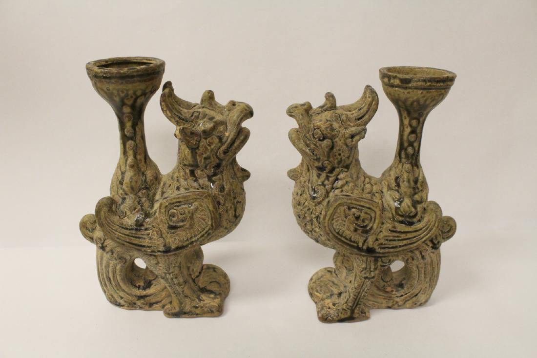 2 Song style candle holders in qilin motif (1 of 11)