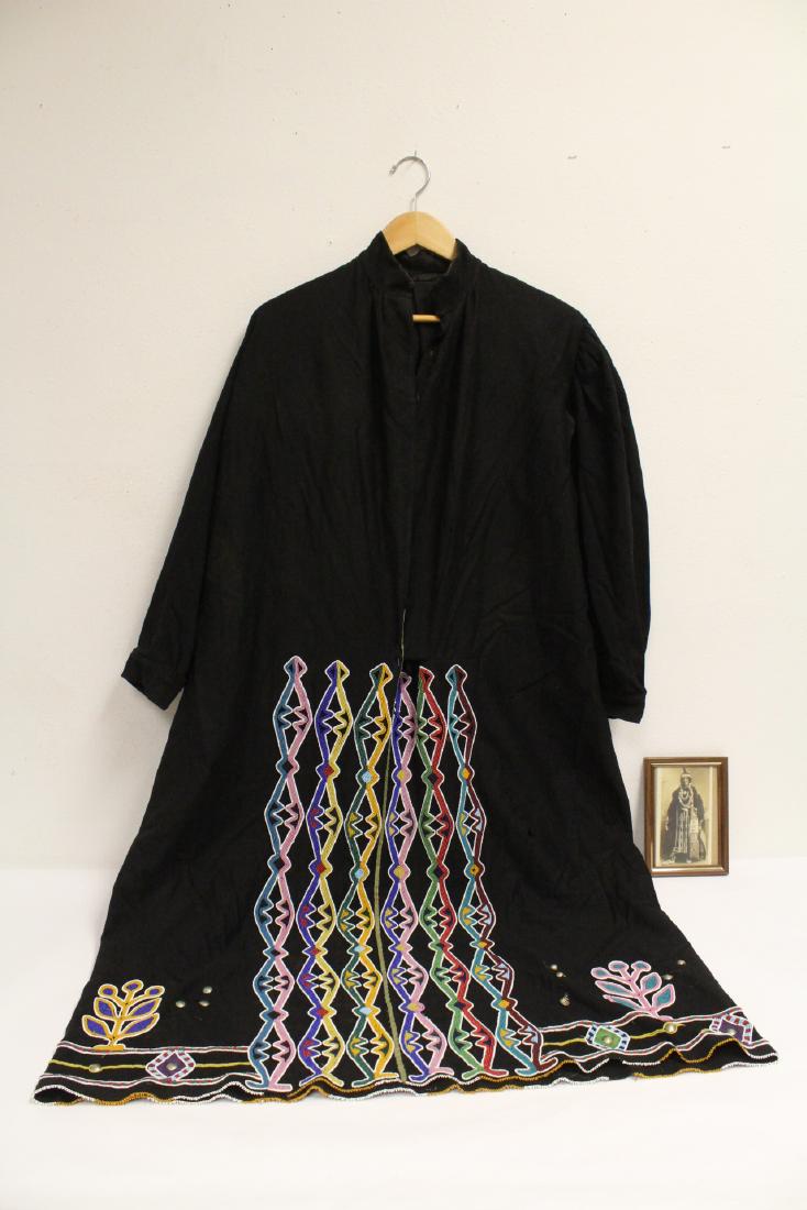 A Long black robe with bead decoration (1 of 10)
