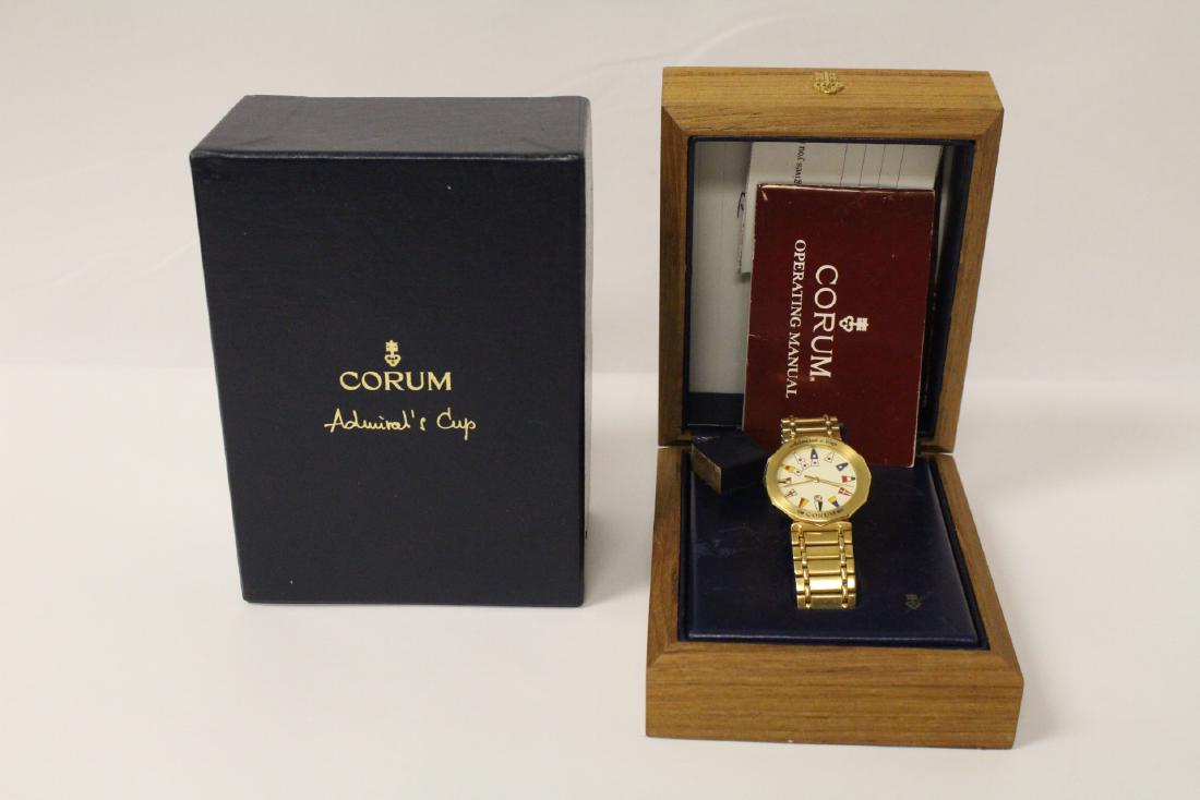 18K Y/G Corum Admiral's cop man's wrist watch (1 of 11)