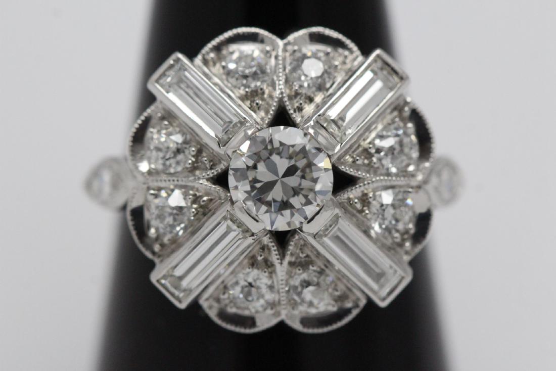 A very beautiful art deco platinum diamond ring (1 of 13)