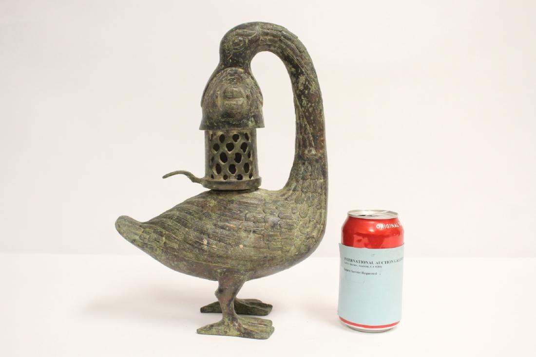 Unusual Chinese archaic style bronze censer (1 of 10)