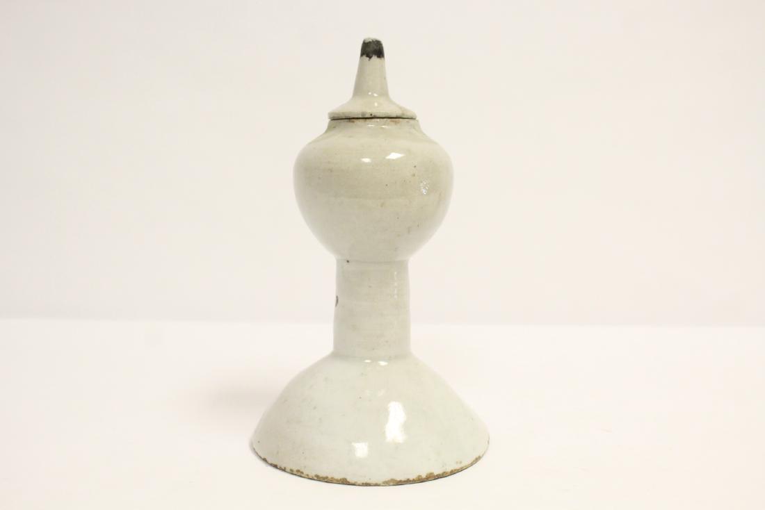 Korean vintage light celadon oil lamp