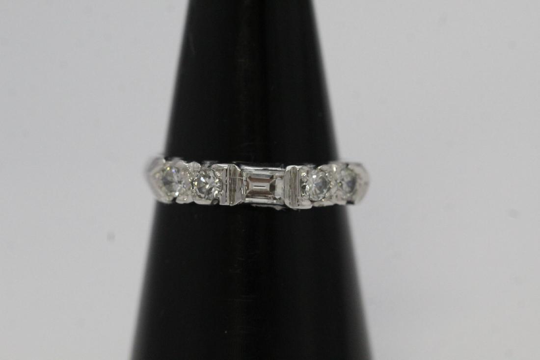 Beautiful art deco platinum diamond ring (1 of 10)