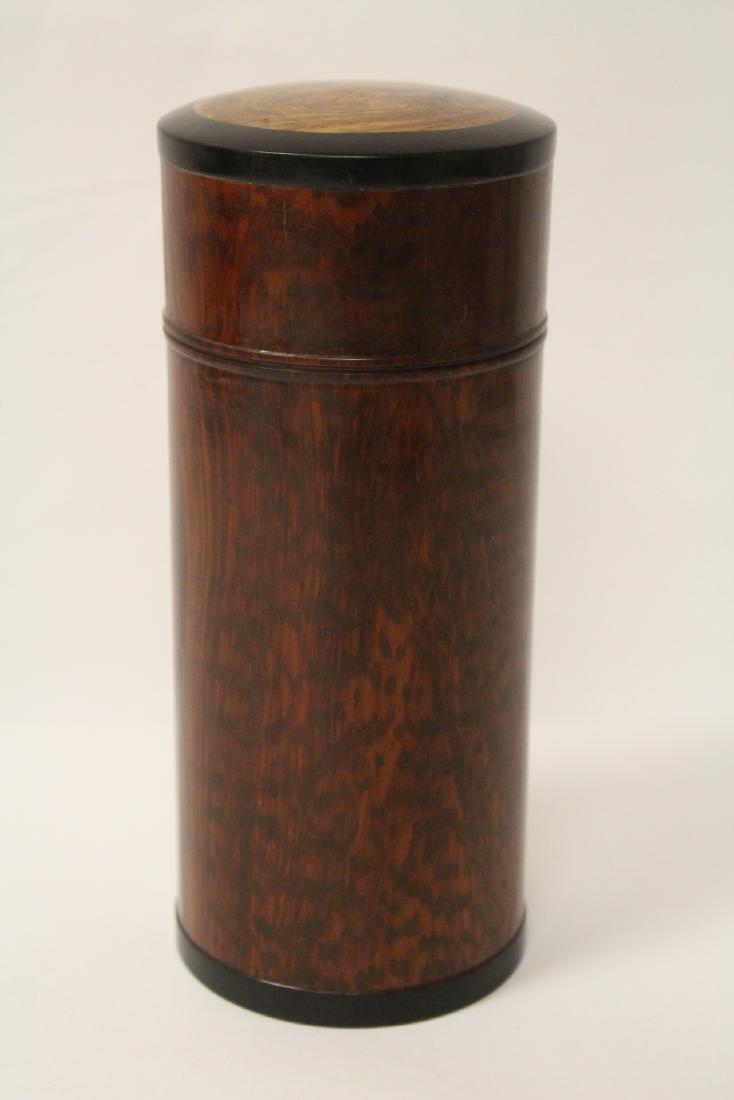 Very fine Chinese burl walnut tea caddy (1 of 10)