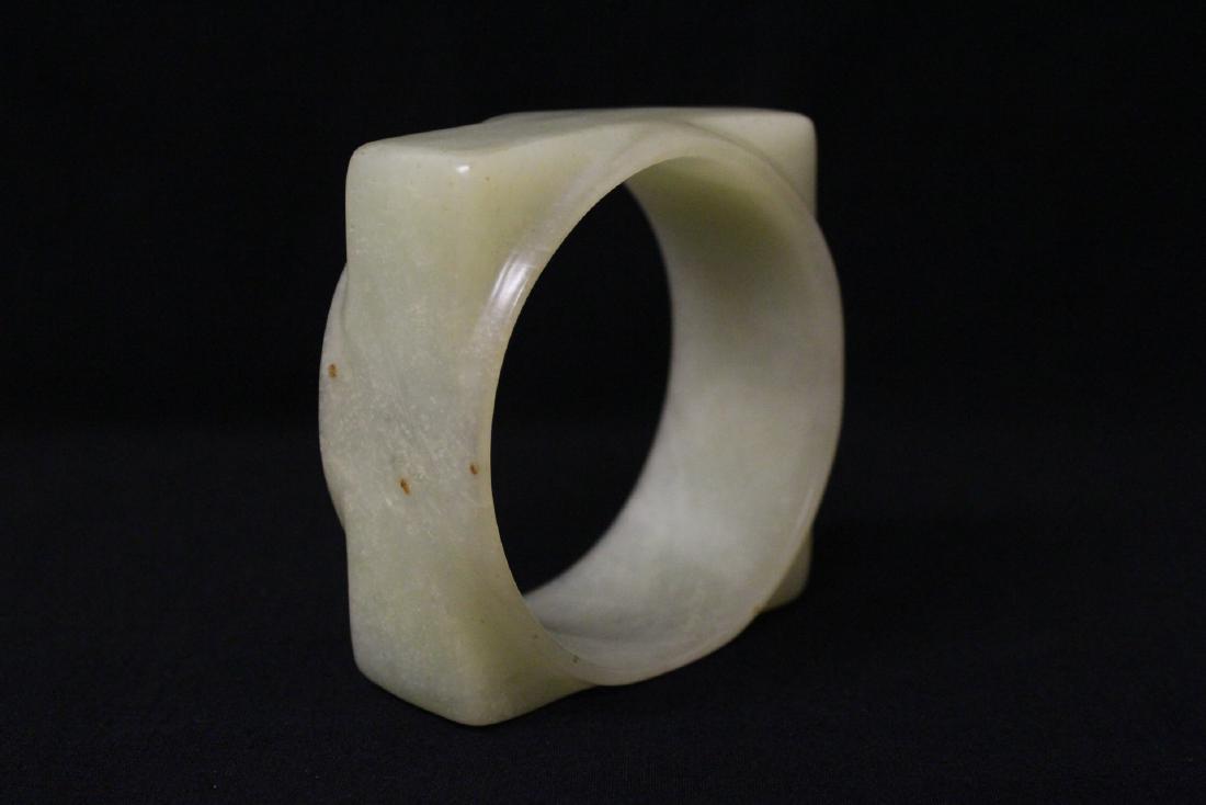 Chinese jade bangle in zong motif (1 of 10)