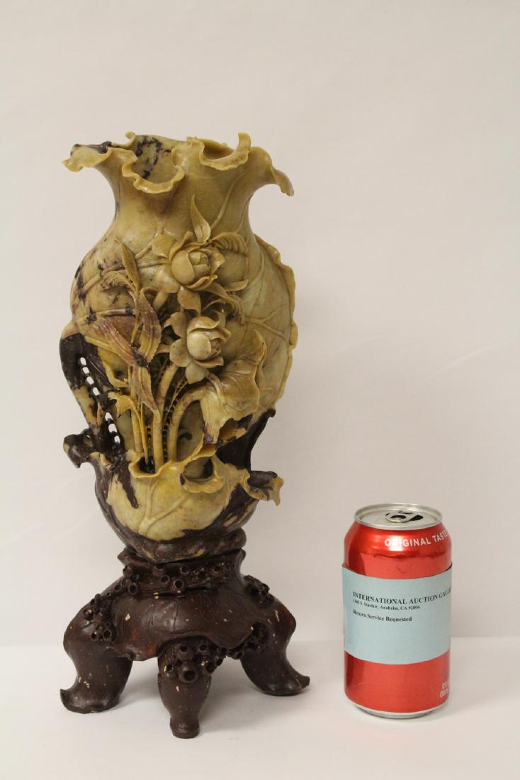 Shoushan stone carved vase (1 of 13)