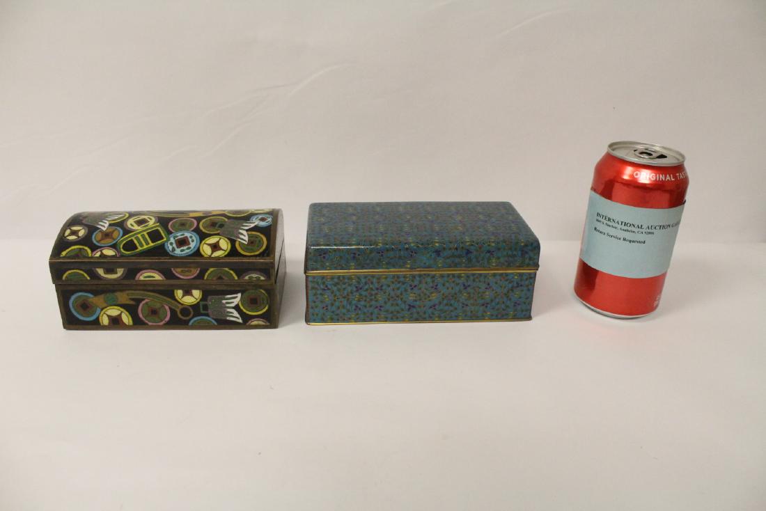 2 Chinese vintage cloisonne boxes (1 of 10)