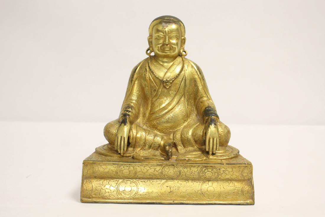 A fine Chinese gilt bronze seated Buddha (1 of 10)