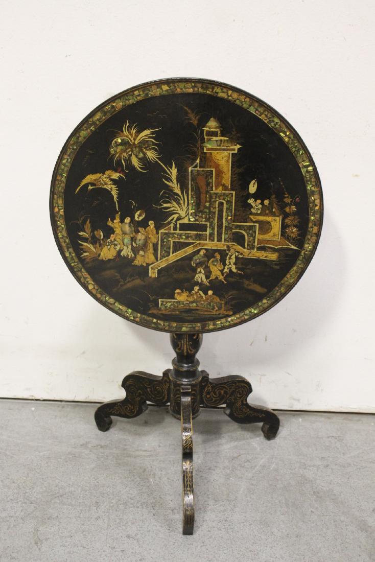 19th century French chinoiserie tilt top table (1 of 10)