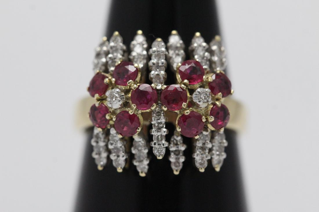 14K Y/G ruby diamond ring (1 of 12)