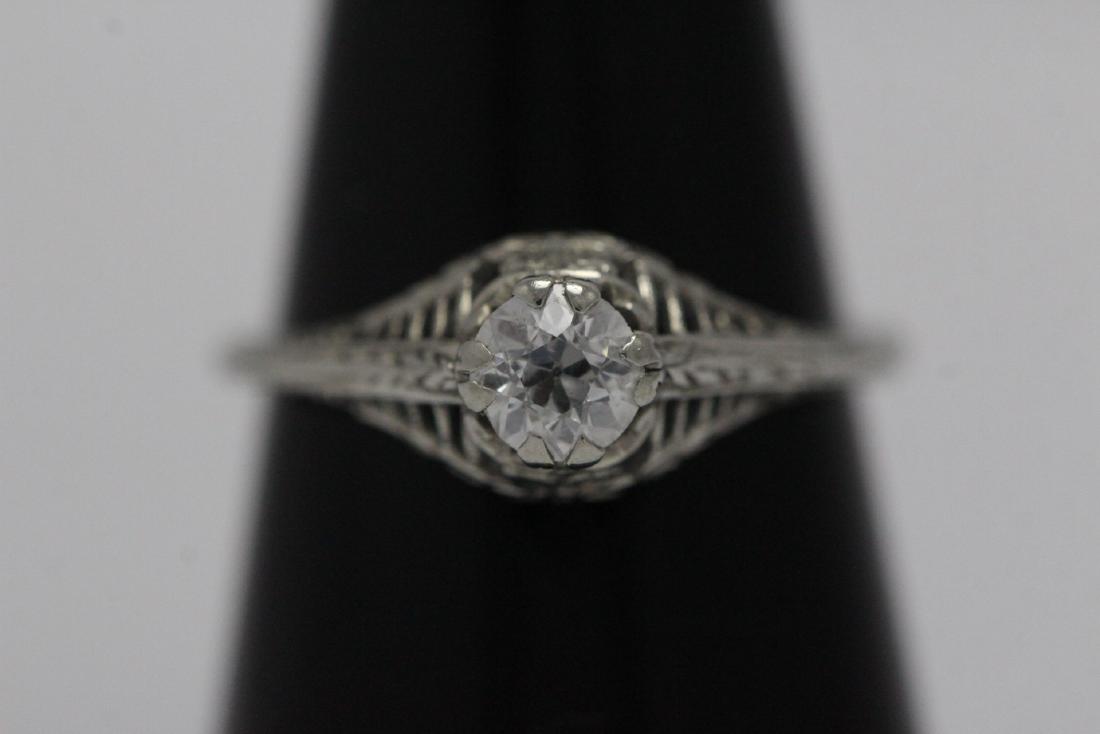 A beautiful art deco platinum diamond ring (1 of 12)