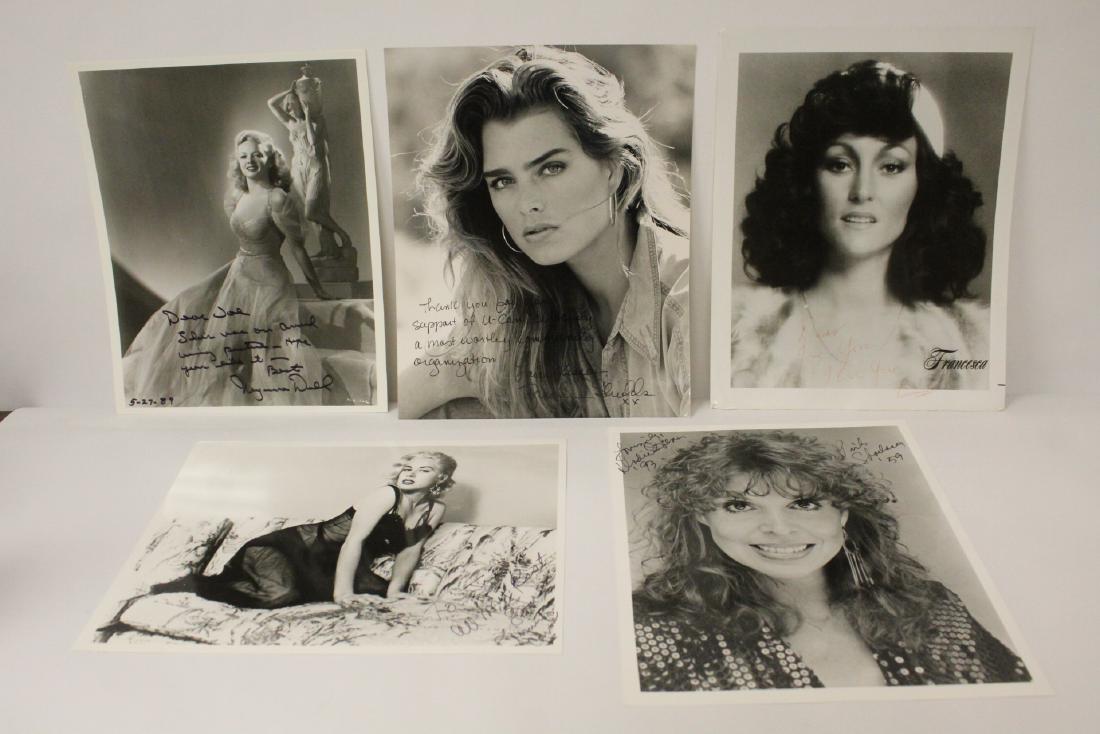 5 movie star signed photos: 5 movie star signed photos; including one autographed by Brooke Shield
