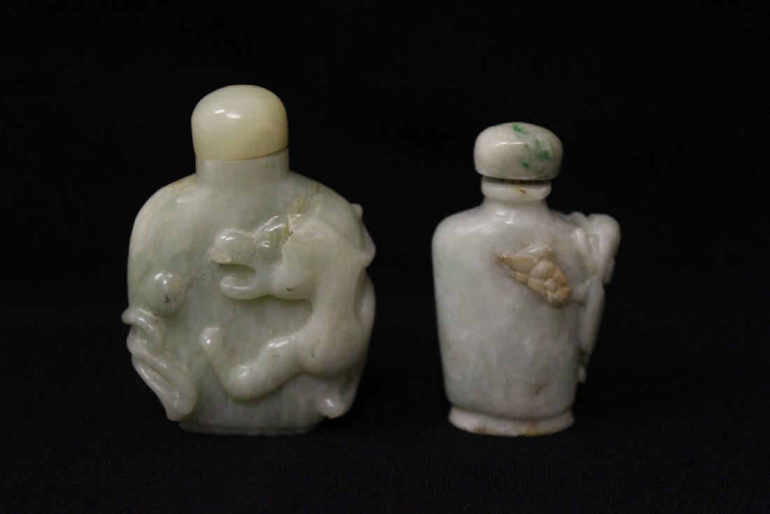 2 jadeite carved snuff bottles (1 of 10)