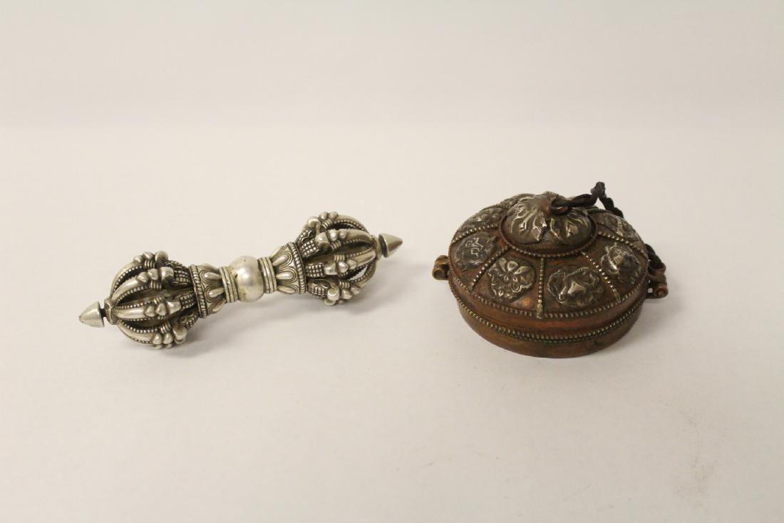 2 Tibetan bronze religious ornaments (1 of 9)
