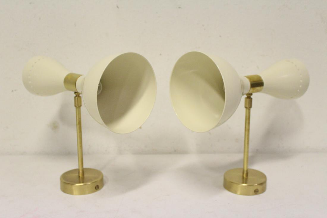 Pair Danish modern double cone wall hanging lamps (1 of 9)