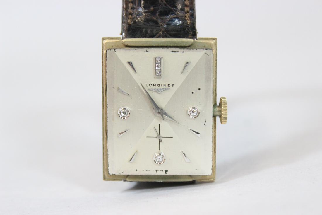 14K Longines watch, dial set w/ diamonds in box (1 of 10)
