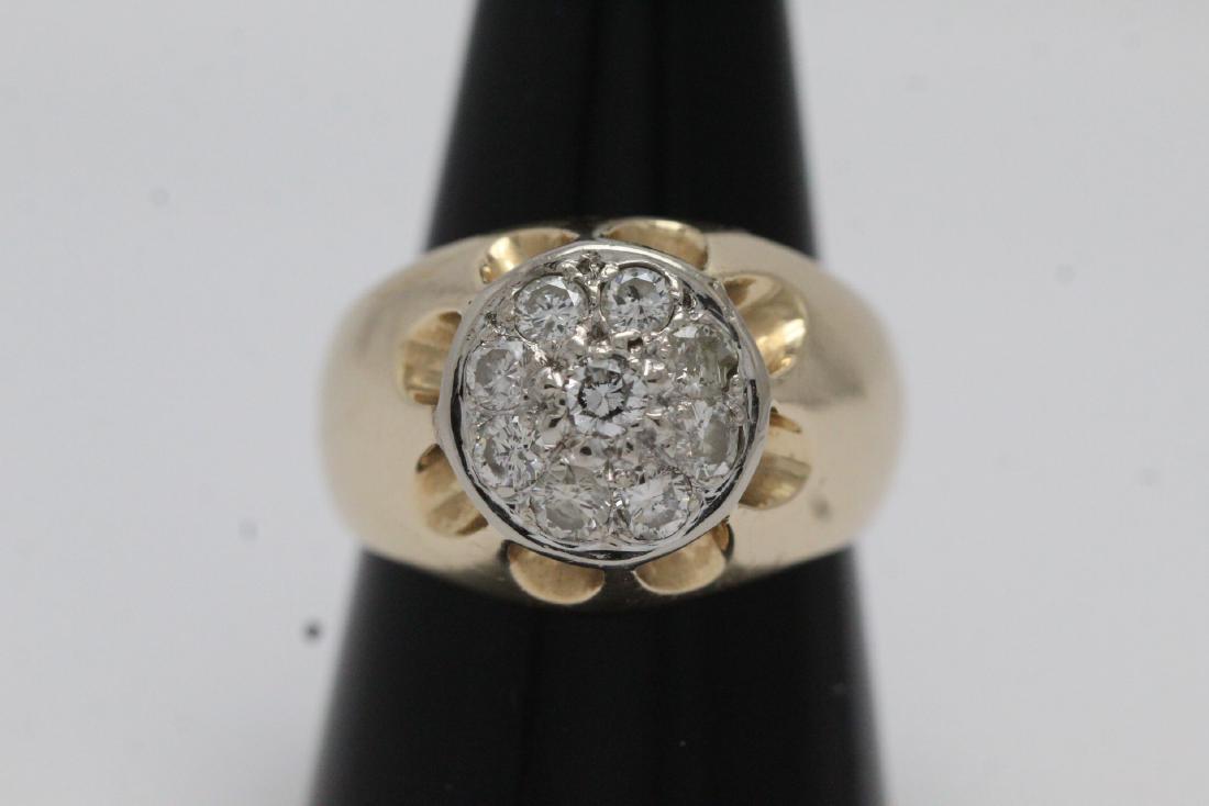 14K Y/G cluster diamond ring (1 of 10)
