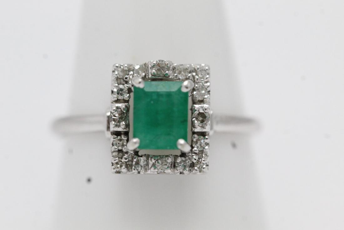 14K W/G emerald diamond ring (1 of 11)