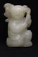 A Chinese carved hetian white jade, Qing dynasty
