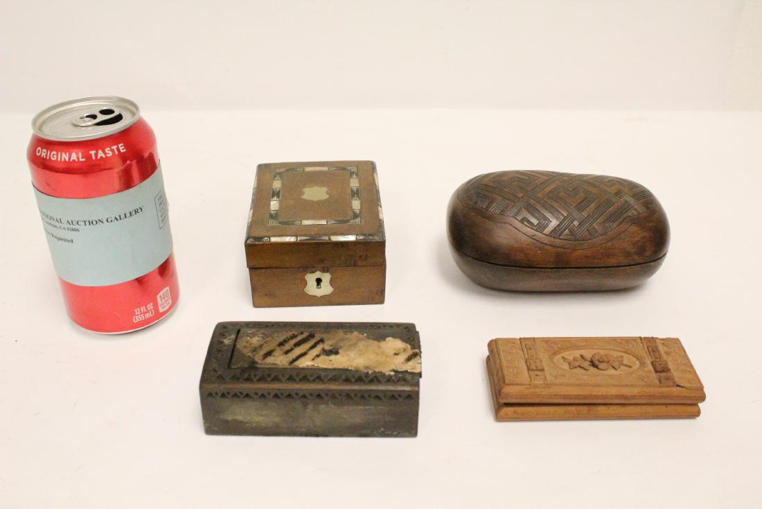 4 Victorian wood boxes (1 of 10)