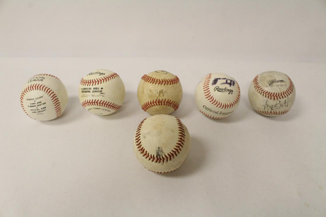5 signed baseballs and one possible print name baseball (1 of 10)