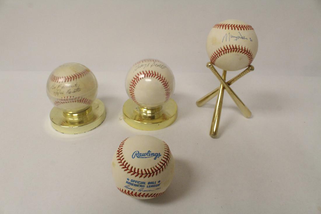 3 signed baseballs and one possible print name baseball (1 of 9)