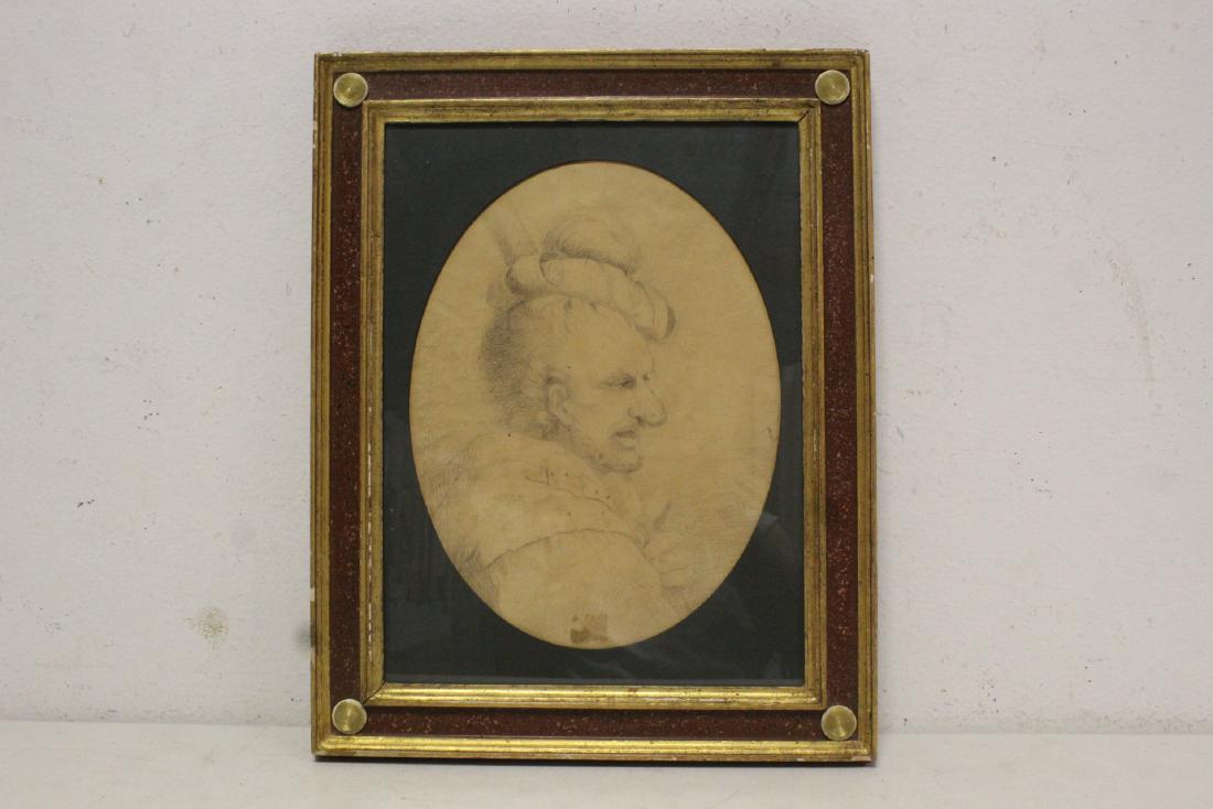 17th century Dutch flemish pencil drawing (1 of 8)