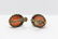 Pr Victorian sterling silver coral earrings - 5