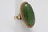Chinese 19th/20th c. 14K rose gold jadeite ring - 8