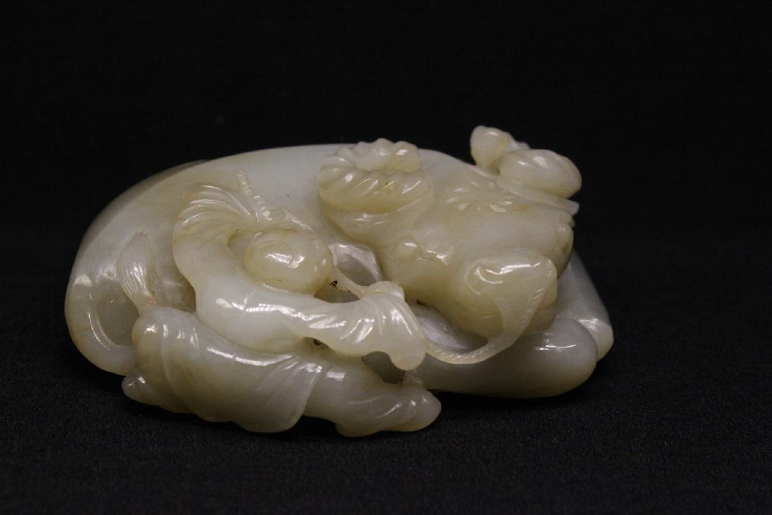 Important Chinese antique white hetian jade carving (1 of 10)