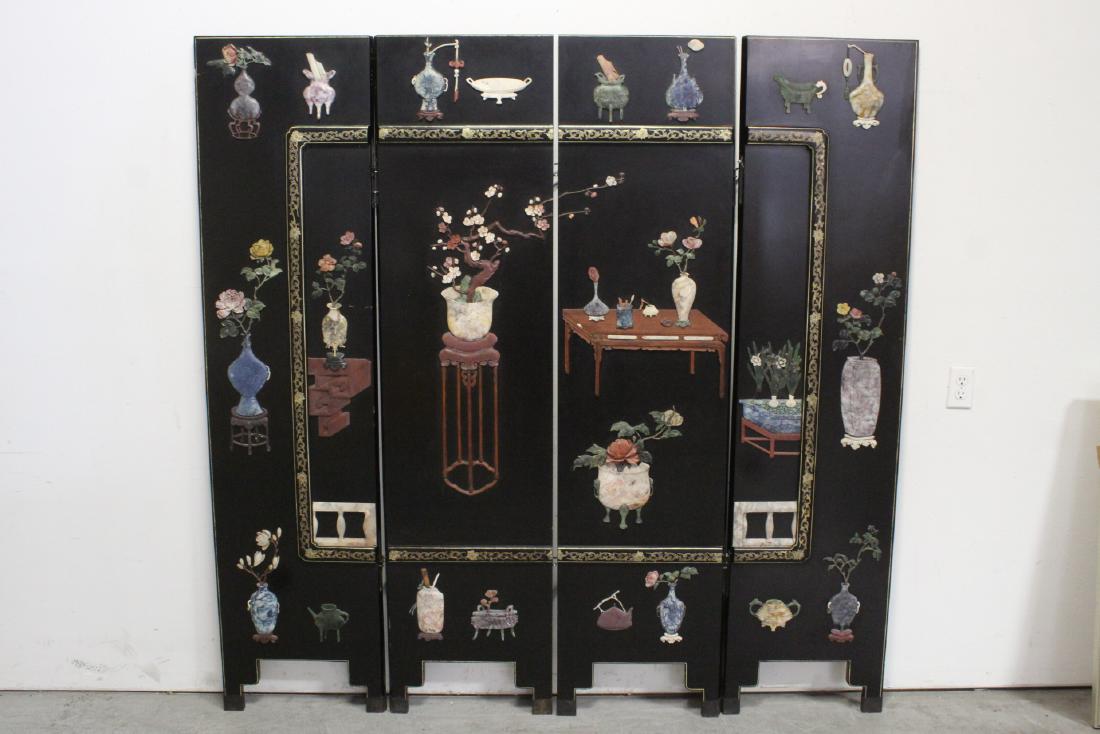 Chinese 4-panel room divider (1 of 11)