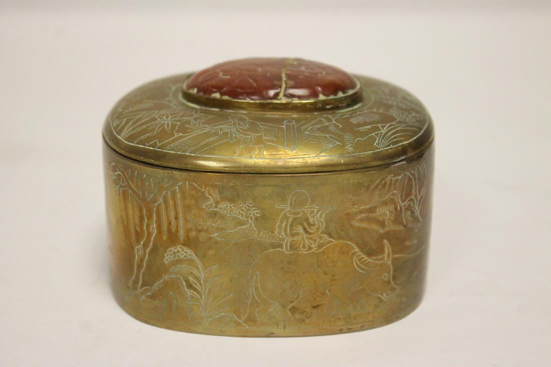 Chinese 18th/19th century bronze box (1 of 10)