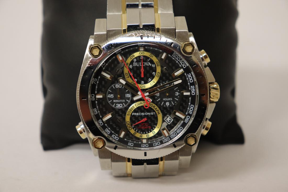 Bulova Precisionist diver chronometer w/ original band: A fine large Bulova Precisionist diver chronometer (47mm) with original band