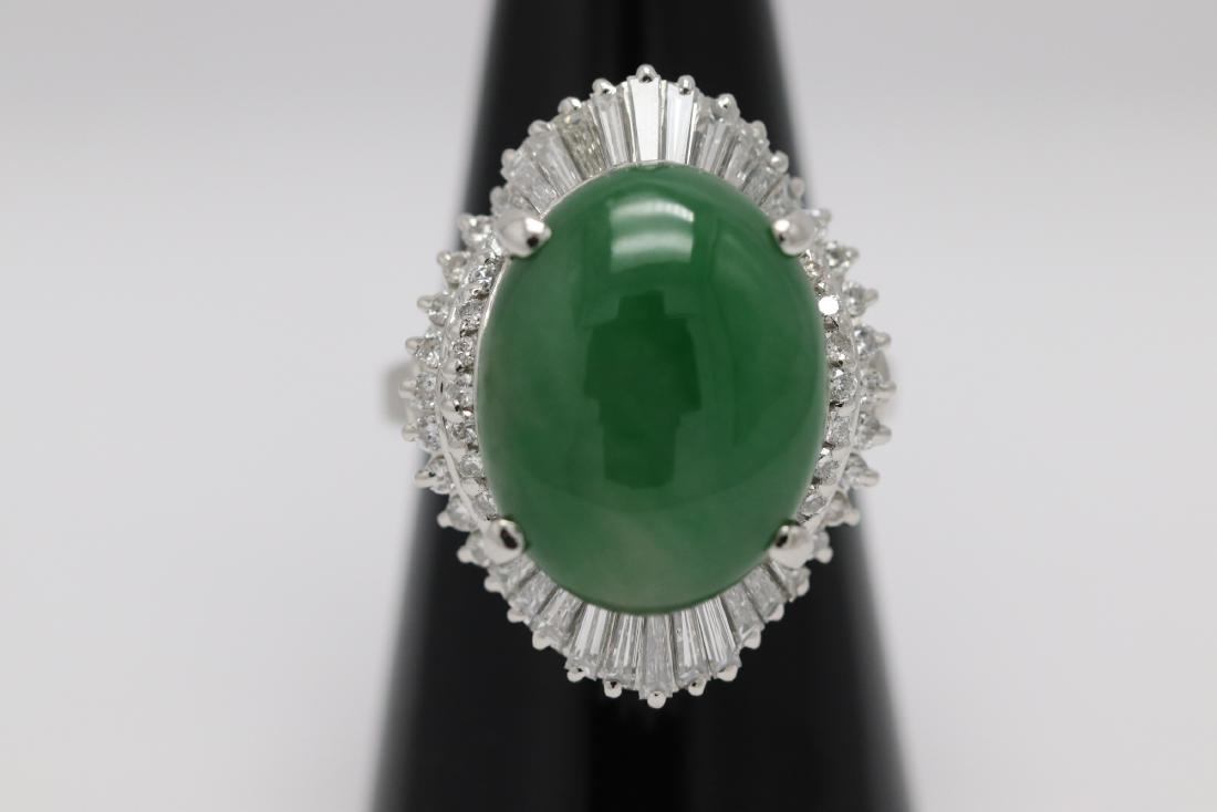 A platinum jadeite diamond ring with GIA certificate (1 of 11)