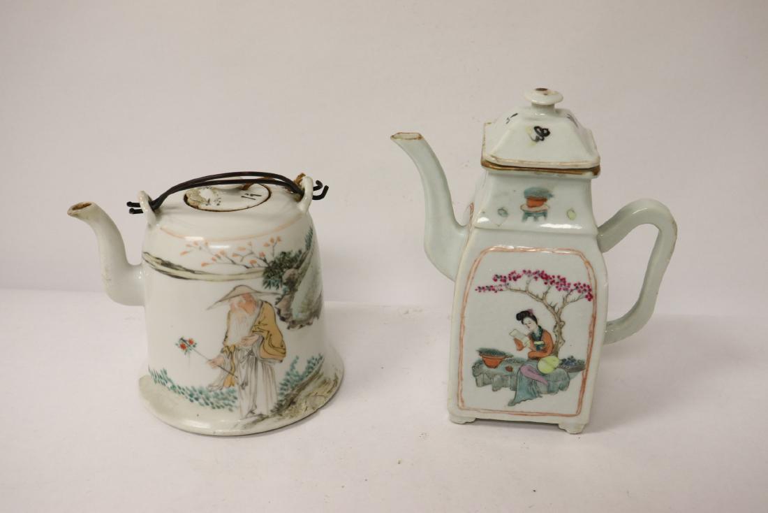 2 Chinese antique famille rose teapots (1 of 10)