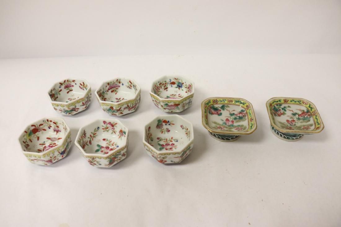 8 Chinese antique famille rose porcelains (1 of 10)