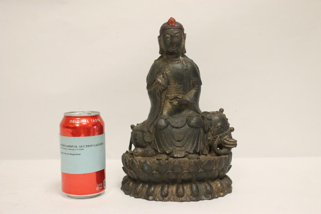 Chinese bronze sculpture of seated Buddha (1 of 10)